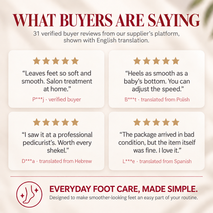 SoleGlide™ — Smooth Feet, No Salon